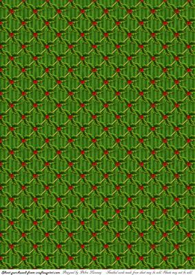 Christmas Traditions Holly Stripe Green