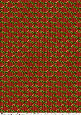 Christmas Traditions Holly Stripe Red