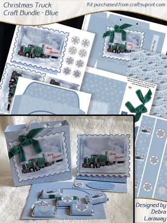 Christmas Truck / Lorry Craft Bundle in Icy Blue