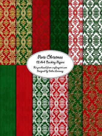 Paris Christmas Background Kit