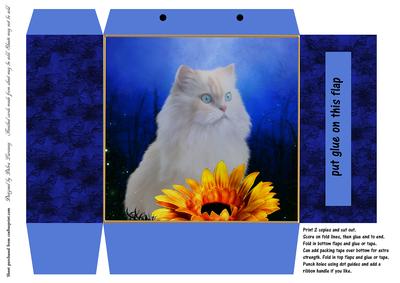 Moonlit Cat and Daisy Gift Tote
