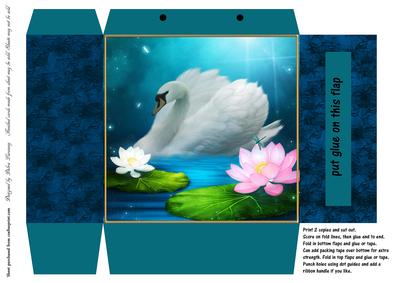 Moonlit Swan and Lily Gift Tote
