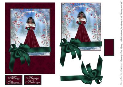 Girl & Ornament Step by Step - Dark Skin and Hair