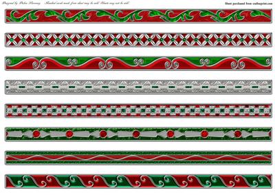 Elegant Jewelled Borders - Christmas Mixed Silver