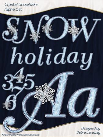Blue Crystal Snowflake Alpha