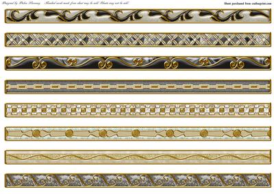 Elegant Jewelled Borders Ebony and Gold