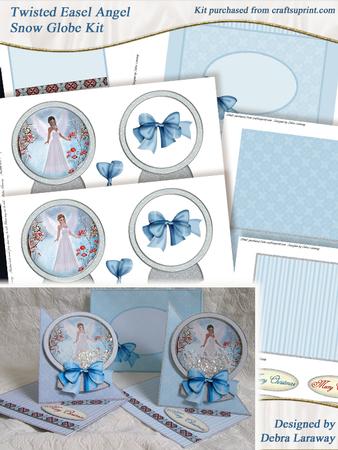Twisted Easel Angel Snow Globe