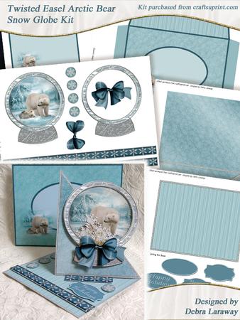 Twisted Easel Arctic Bear Snow Globe