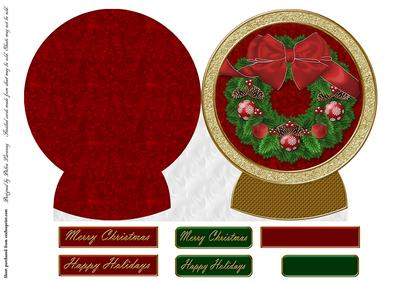 Festive Wreath Shaped Card