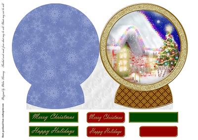 Santa's Cottage Shaped Card
