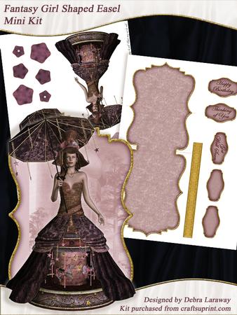 Fantasy Girl in Rose Shaped Easel