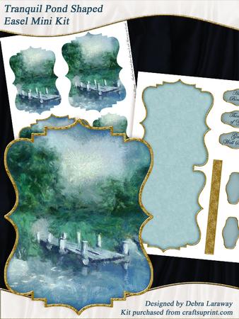 Tranquil Pond Shaped Easel Card