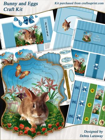 Bunny Rabbit and Easter Eggs Spring Card and Craft Kit