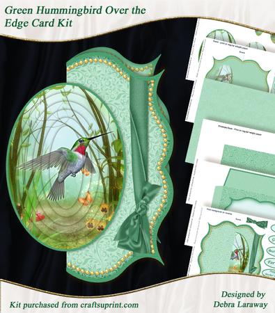 Green Hummingbird Over the Edge Bracket Card