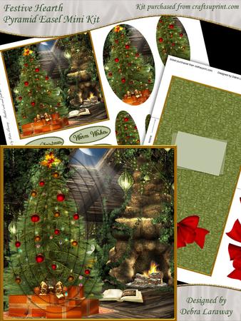 Festive Hearth Pyramid Easel