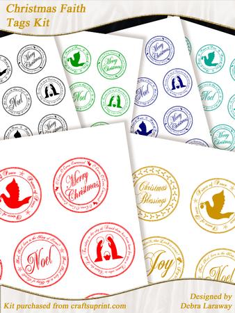 Round Christmas Faith Sentiment Tags