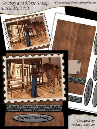 Cowboy and Horse Stamp Easel Kit