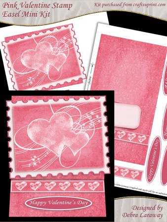 Pink Valentine Love Romance Stamp Easel Kit