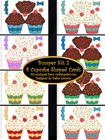 Cupcake Shaped Card Bumper Kit 2