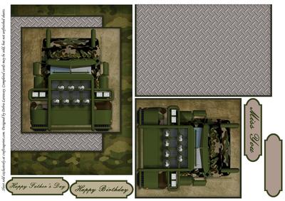 Military Camouflage Truck Quick Card