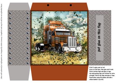 Shattered Big Rig Truck a Gift Bag
