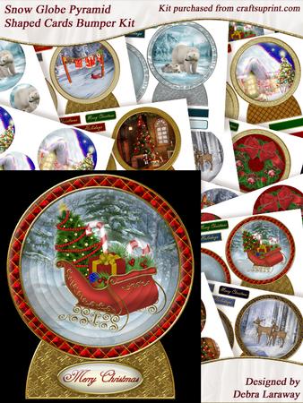 Snow Globe Pyramid Shaped Cards Bumper Kit