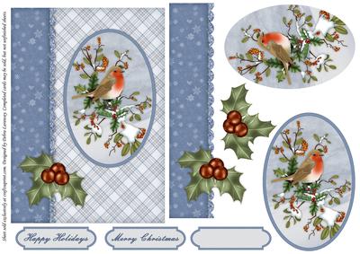 Christmas Holly & Bird