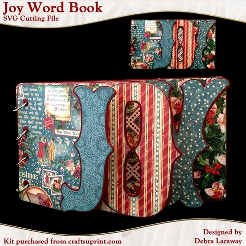 Joy Word Book Shaped Scrapbook 2