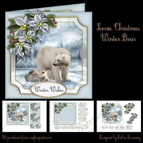 Scenic Christmas Winter Bear