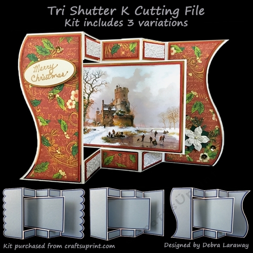 Tri Shutter Card K Cutting File Card Blank Template
