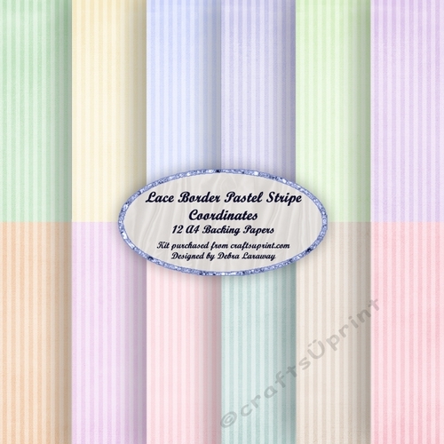 Damask and Lace Pastel Stripe Coordinates Backgrounds Papers