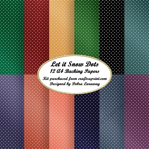 Let it Snow Jewel Tone Dot Backgrounds Papers