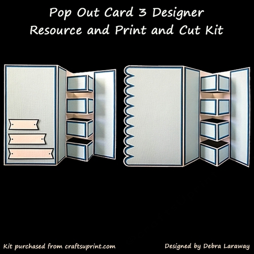 Pop Out Card 3 Commercial Use Template and Print and Cut