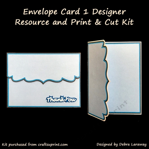 Envelope Card 1 Commercial Use Template and Print and Cut