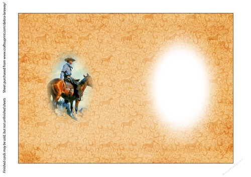 Western cowboy horse rider fathers day mens birthday cards for men quick card insert