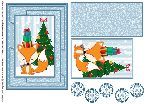 Clean & Simple Christmas Card with Fox