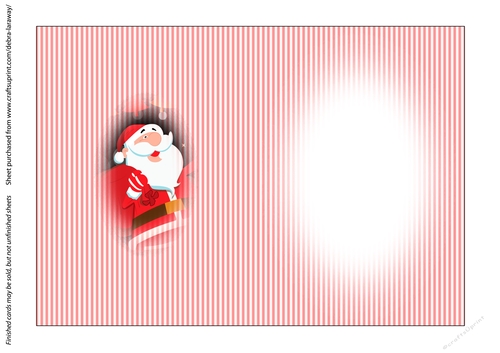 Clean & Simple Christmas, Quick Card, Layered, Decoupage, Santa Claus, St Nick,4 insert A
