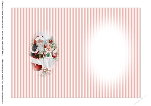 Clean & Simple Christmas, Quick Card, Layered, Decoupage, Santa Claus, St Nick,6 insert A