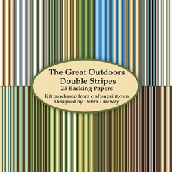 The Great Outdoors, Double, Stripes, Backing Papers, Backgrounds, Men, Male, Birthday, Scrapbook, Boys, Nature
