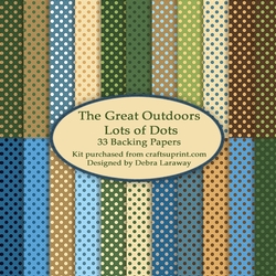 The Great Outdoors, Dots, Polka Dots, Backing Papers, Backgrounds, Men, Male, Birthday, Scrapbook, Boys, Nature, Green, Blue, Brown