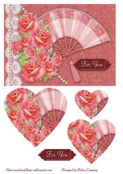 Pink Roses and Fan