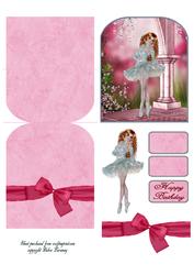 Ballerina Mini Easel Card - Light Skin Tone