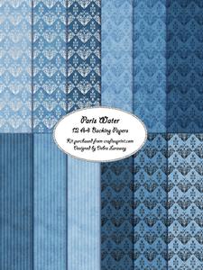 Paris Water Damask Backing Papers