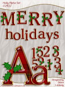 Decorative Holly Alpha Set Cu4cu