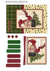 Santa and Tree Collage Card