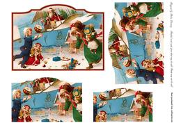Santa Delivering Toys by Airplane - Main Image