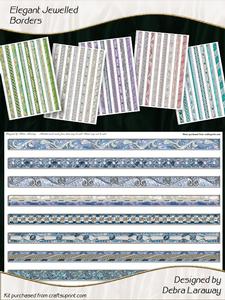 Elegant Jewelled Borders in Silver