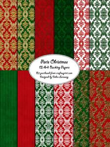 Paris Christmas Background Kit