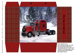 Red Christmas Truck Gift Tote