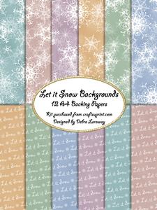 Let It Snow Victorian Christmas Backgrounds Holiday Papers